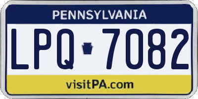 PA license plate LPQ7082
