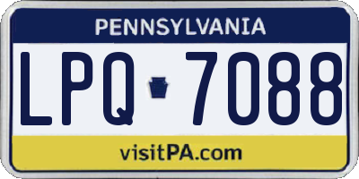 PA license plate LPQ7088