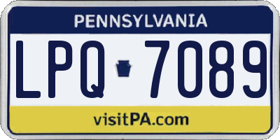 PA license plate LPQ7089