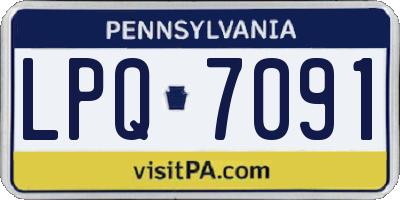 PA license plate LPQ7091
