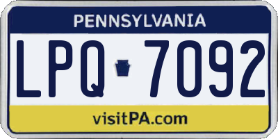 PA license plate LPQ7092