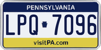 PA license plate LPQ7096