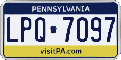 PA license plate LPQ7097