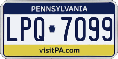 PA license plate LPQ7099