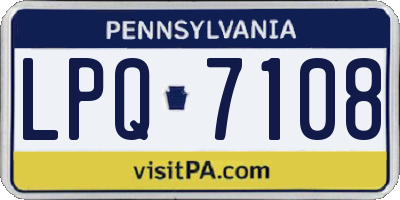 PA license plate LPQ7108