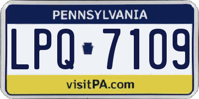 PA license plate LPQ7109