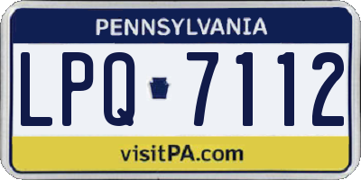 PA license plate LPQ7112