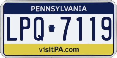 PA license plate LPQ7119