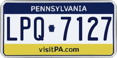 PA license plate LPQ7127