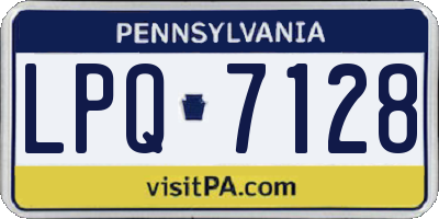 PA license plate LPQ7128
