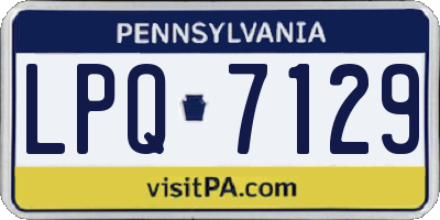 PA license plate LPQ7129