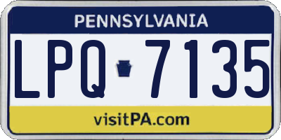 PA license plate LPQ7135
