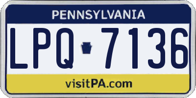PA license plate LPQ7136