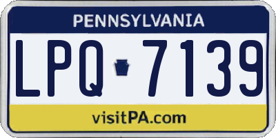 PA license plate LPQ7139