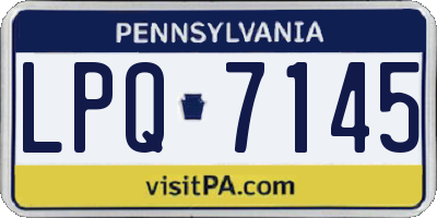 PA license plate LPQ7145
