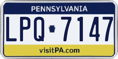 PA license plate LPQ7147