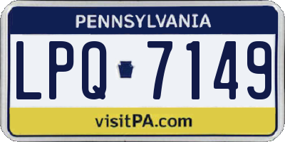 PA license plate LPQ7149