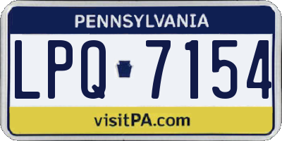 PA license plate LPQ7154