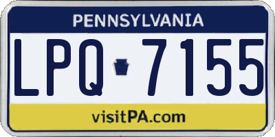 PA license plate LPQ7155