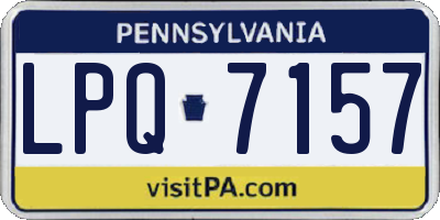 PA license plate LPQ7157