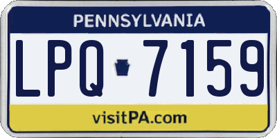 PA license plate LPQ7159