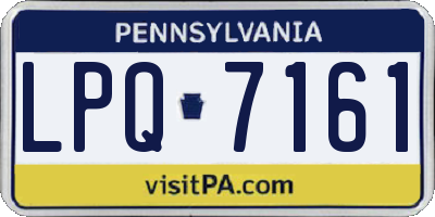 PA license plate LPQ7161