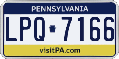 PA license plate LPQ7166