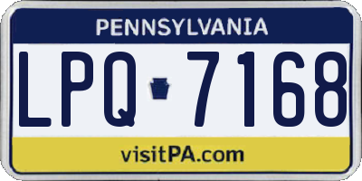 PA license plate LPQ7168