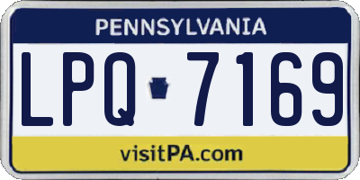 PA license plate LPQ7169