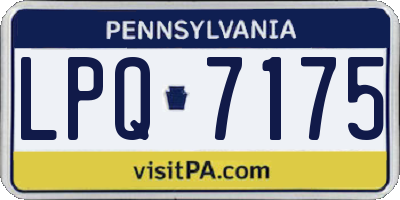 PA license plate LPQ7175