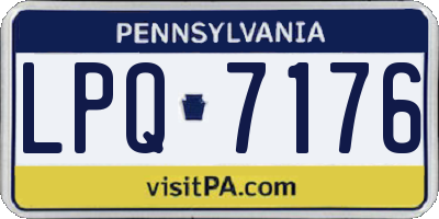 PA license plate LPQ7176