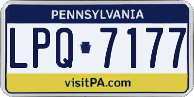 PA license plate LPQ7177