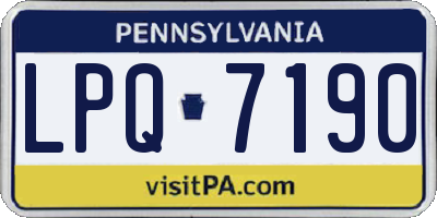 PA license plate LPQ7190