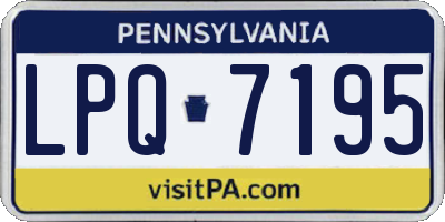 PA license plate LPQ7195