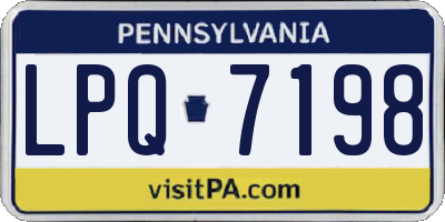 PA license plate LPQ7198
