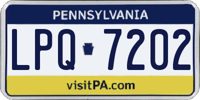PA license plate LPQ7202