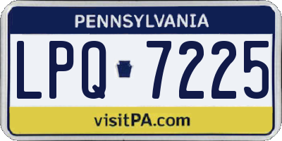 PA license plate LPQ7225