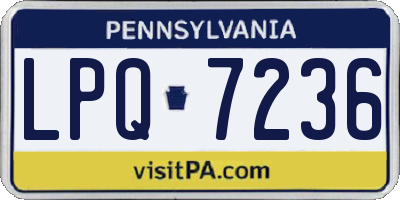 PA license plate LPQ7236