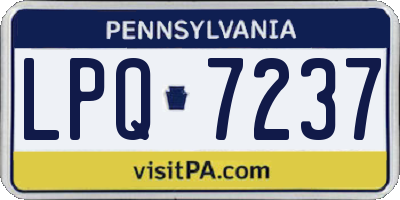PA license plate LPQ7237