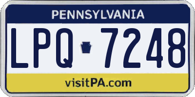 PA license plate LPQ7248