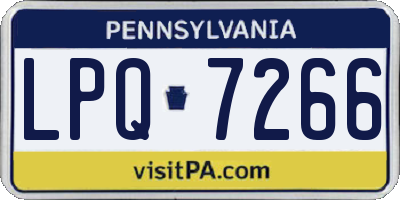 PA license plate LPQ7266