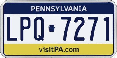 PA license plate LPQ7271