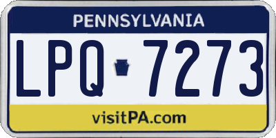 PA license plate LPQ7273