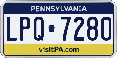 PA license plate LPQ7280