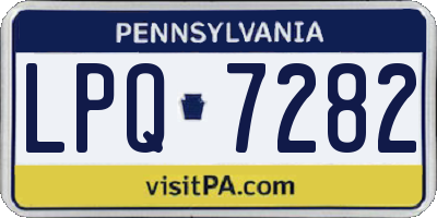PA license plate LPQ7282