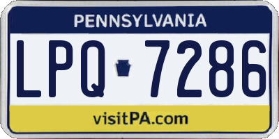 PA license plate LPQ7286