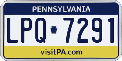 PA license plate LPQ7291