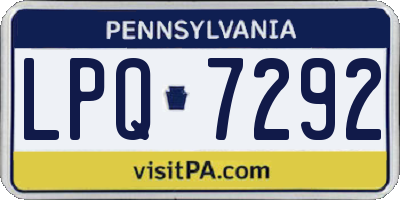 PA license plate LPQ7292