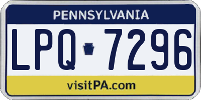 PA license plate LPQ7296