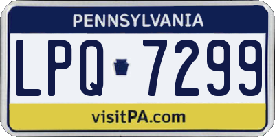 PA license plate LPQ7299
